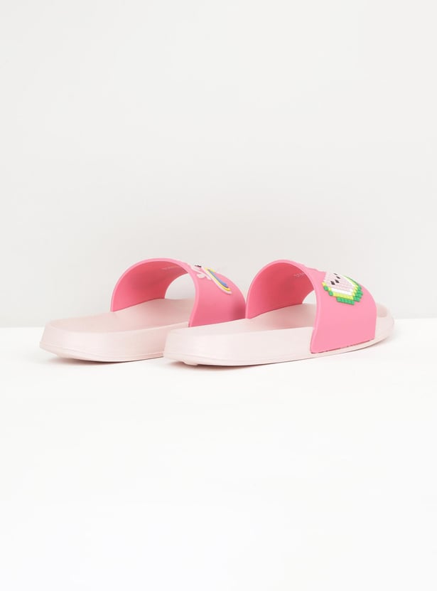 Girls Appliqued Sliders