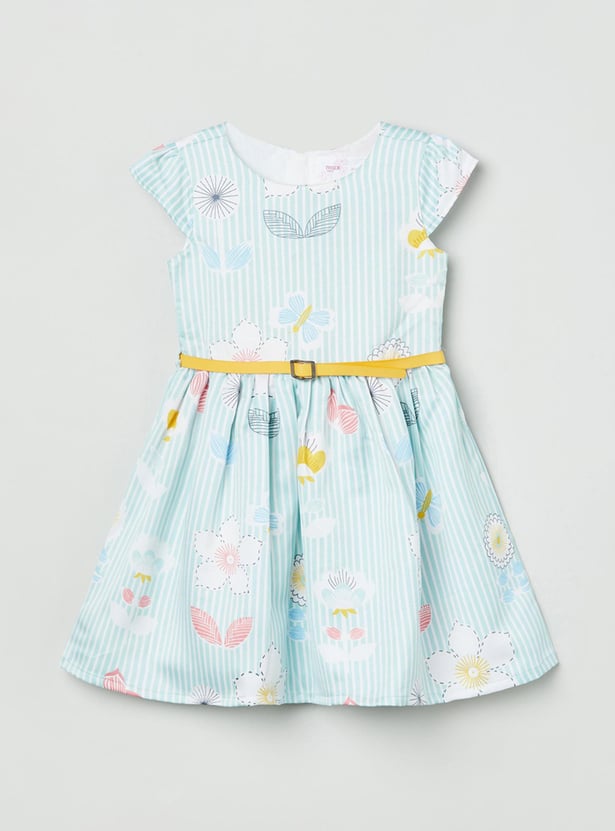 Girls Printed A-line Dress