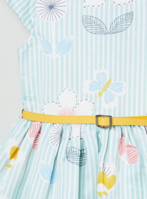 Girls Printed A-line Dress