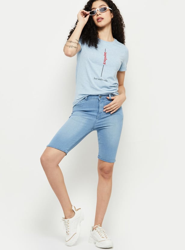 Women Printed Round Neck T-shirt