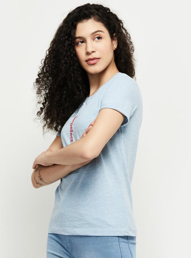 Women Printed Round Neck T-shirt