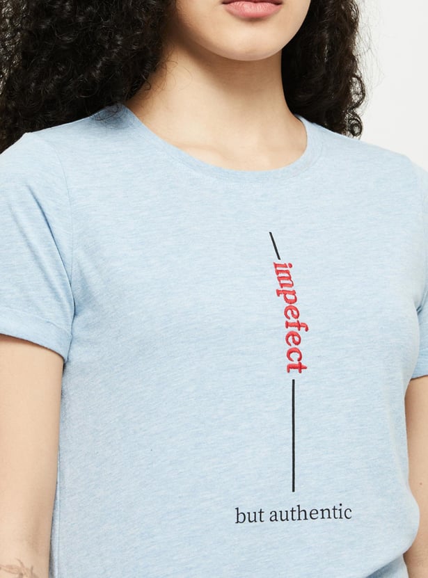Women Printed Round Neck T-shirt