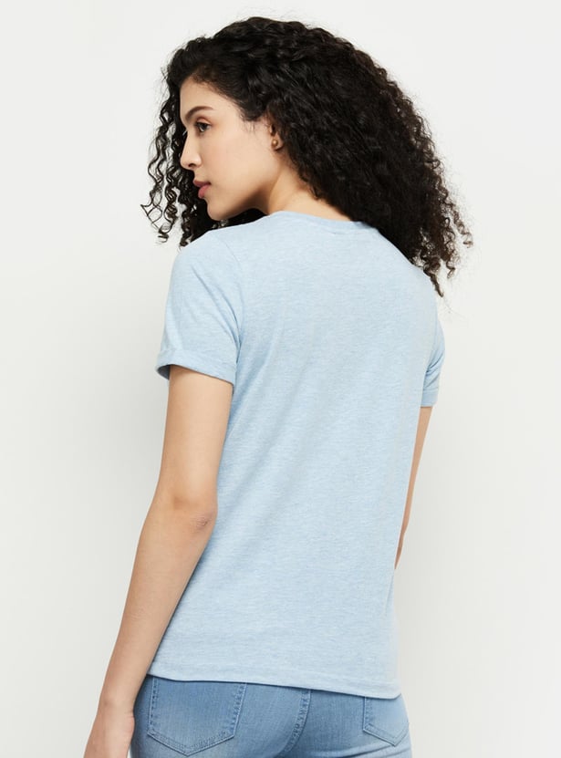 Women Printed Round Neck T-shirt