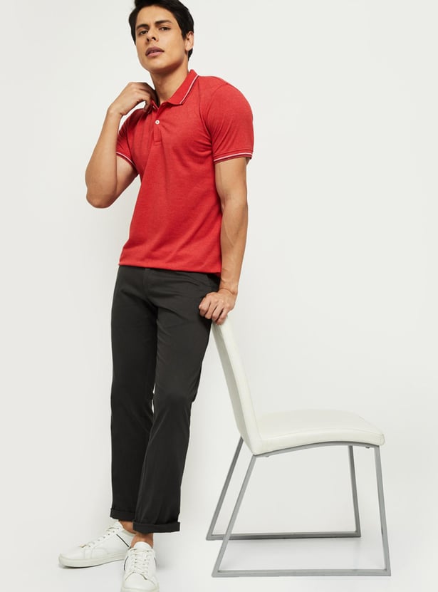 Men Solid Polo T-shirt 