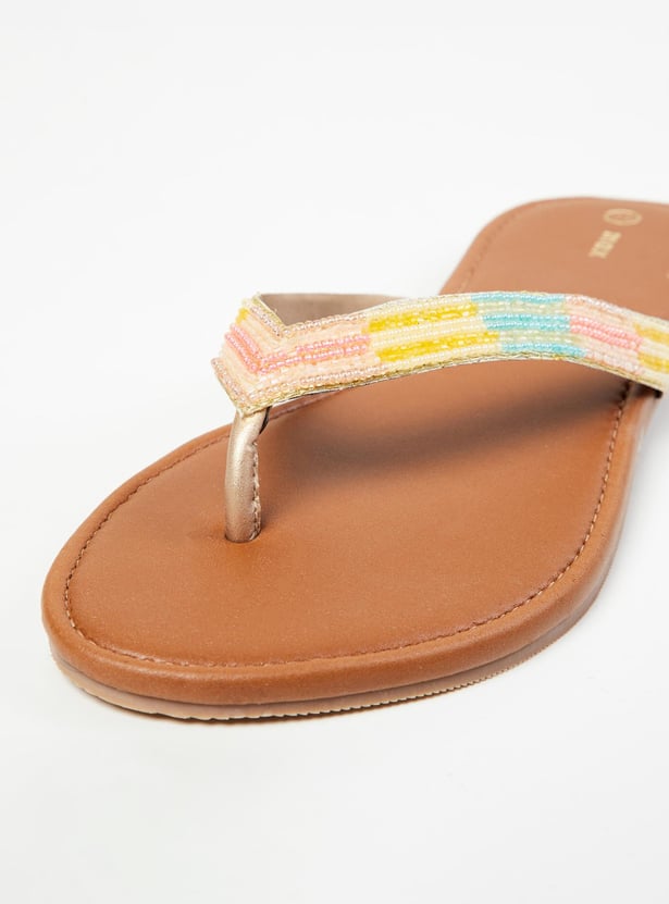 Women Textured Flat Sandals