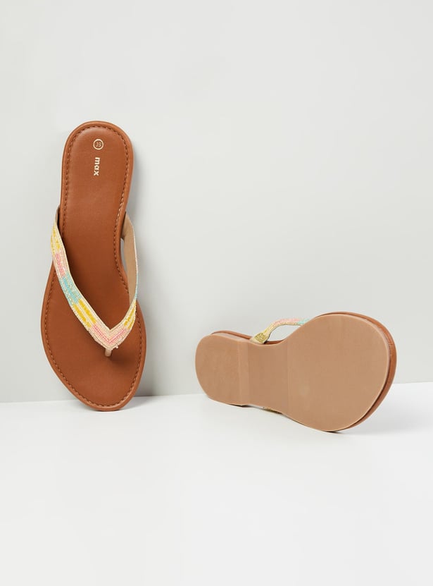 Women Textured Flat Sandals