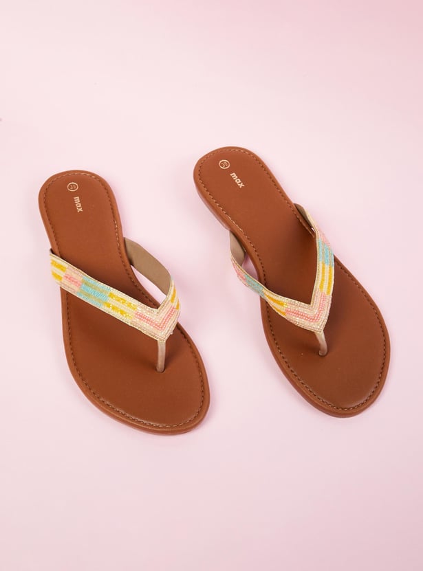 Women Textured Flat Sandals