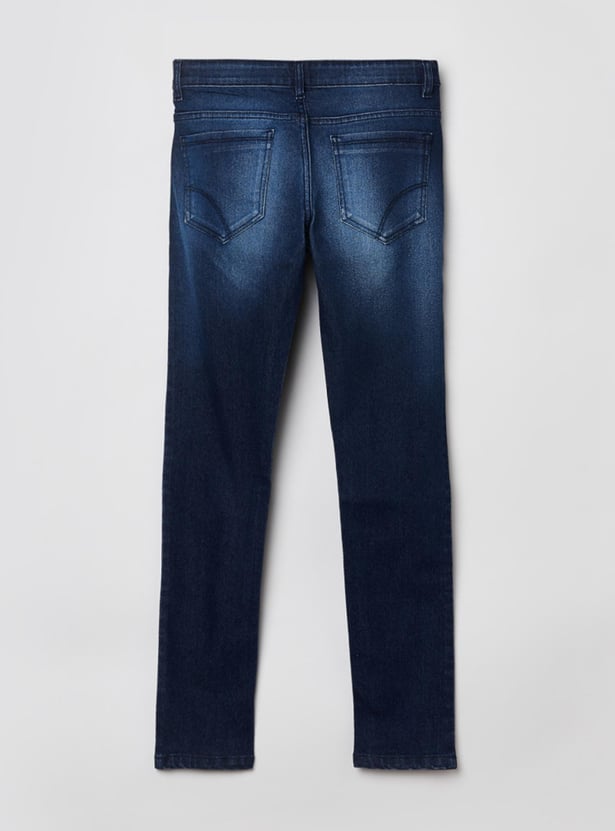 MAX Boys Stonewashed Slim Fit Jeans