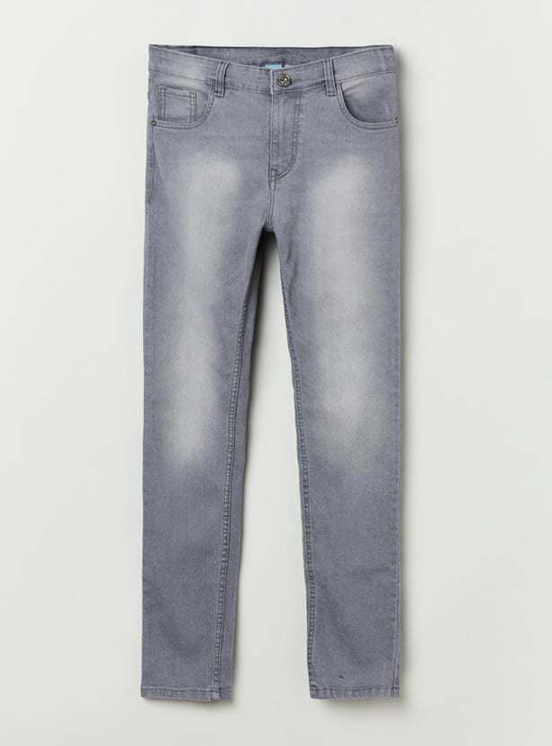 MAX Boys Stonewashed Slim Fit Jeans