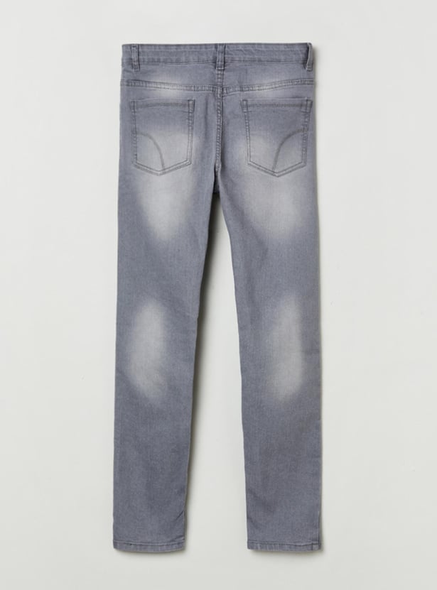 MAX Boys Stonewashed Slim Fit Jeans