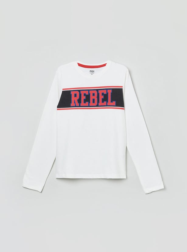 MAX Boys Printed Crew Neck T-shirt