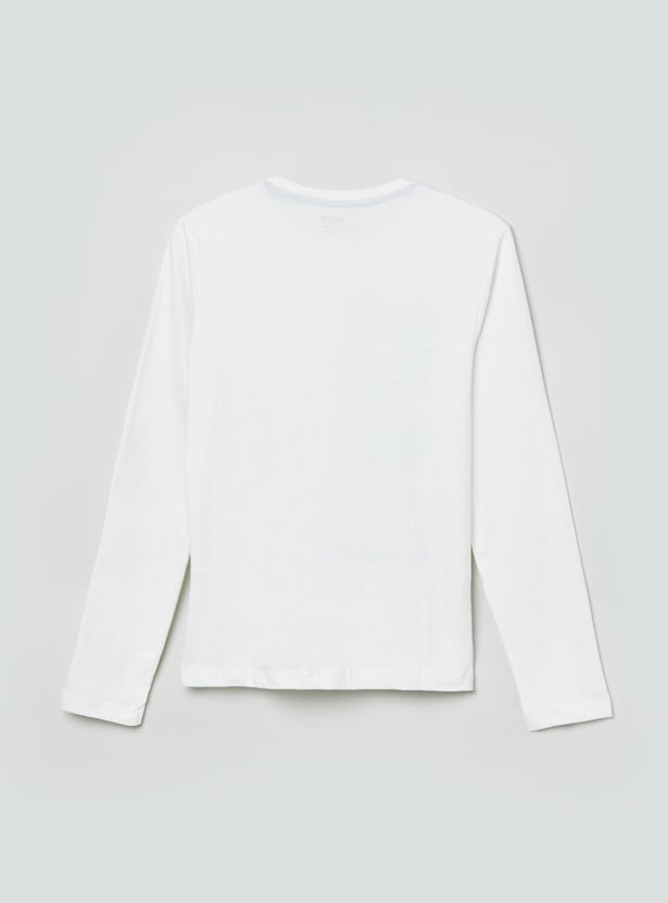 Boys Typographic Print Crew Neck T-shirt