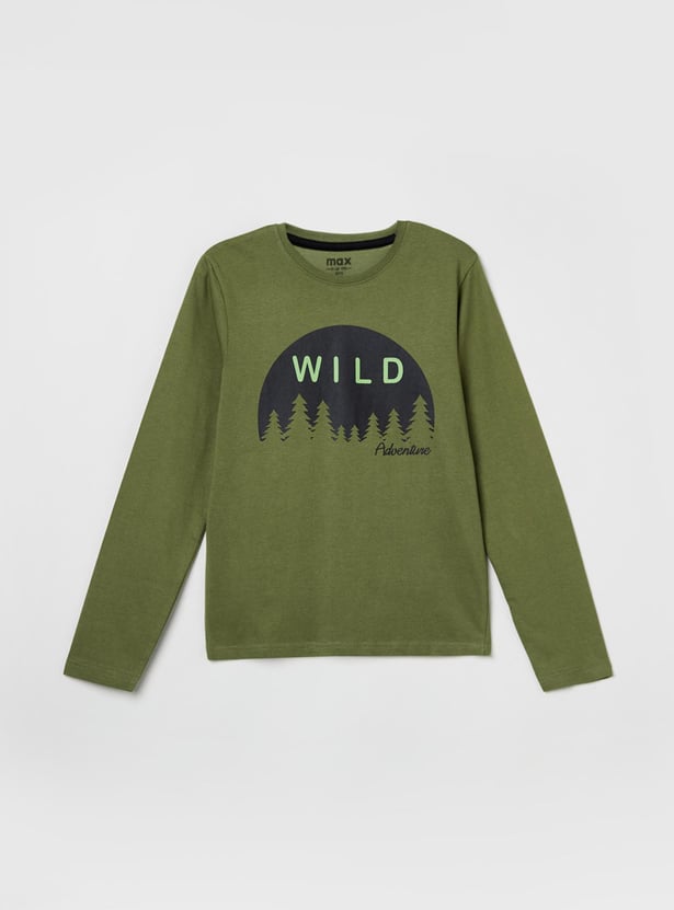 Boys Printed Crew Neck T-shirt