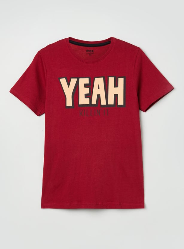 Boys Printed Crew Neck T-shirt