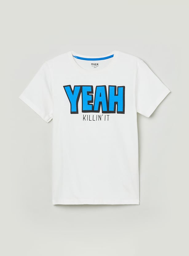 Boys Printed Crew Neck T-shirt