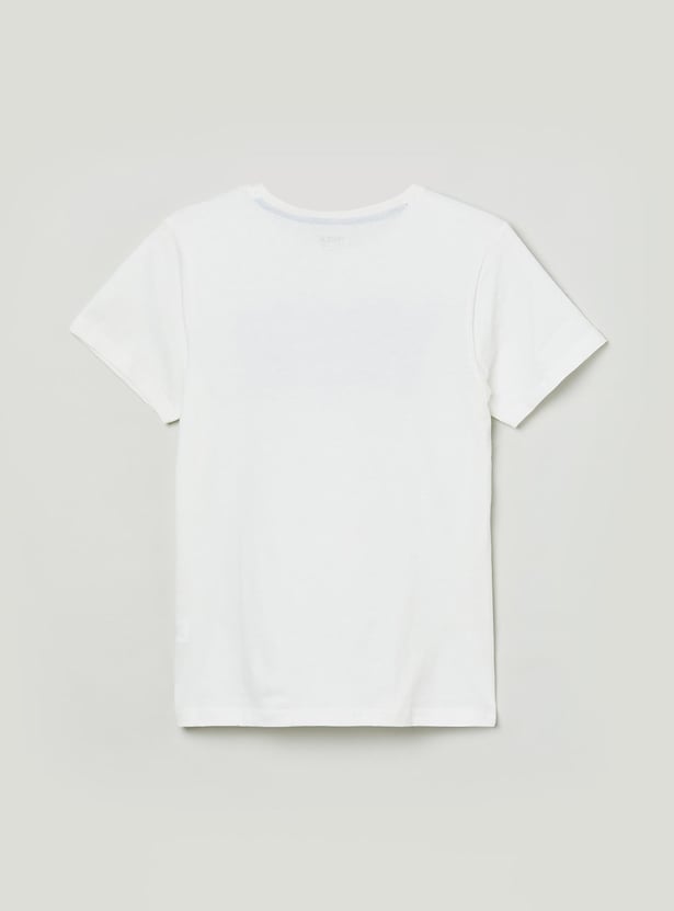 Boys Printed Crew Neck T-shirt