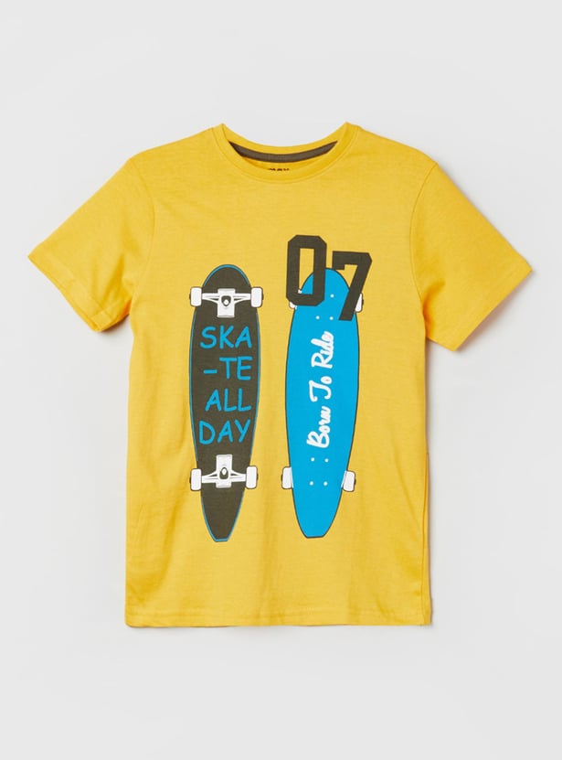 Boys Printed Crew Neck T-shirt