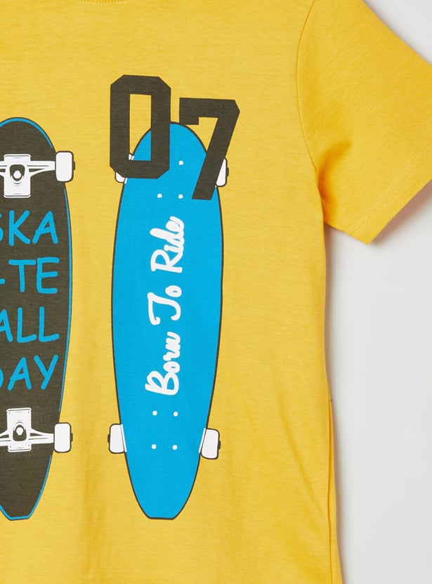 Boys Printed Crew Neck T-shirt