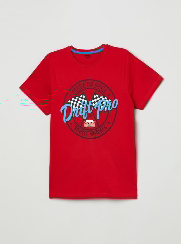 Boys Printed Crew Neck T-shirt