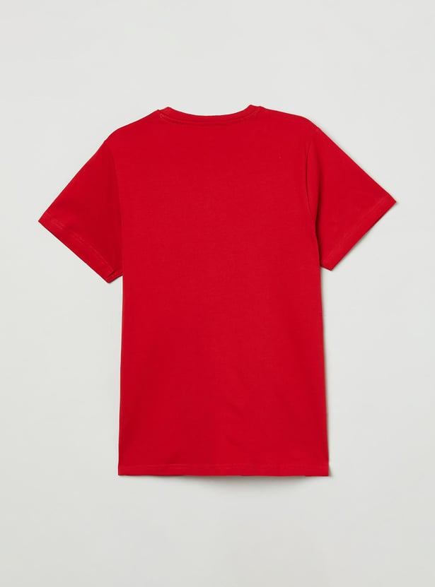 Boys Printed Crew Neck T-shirt