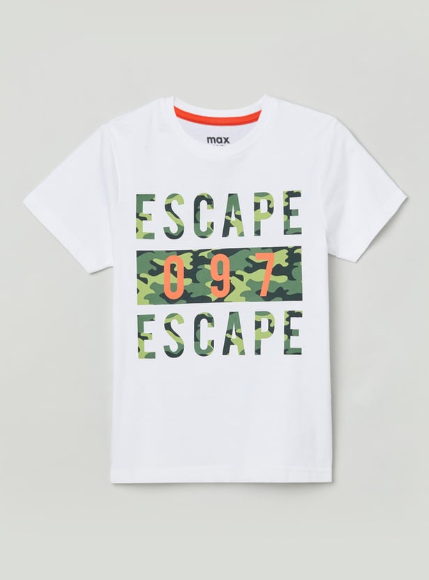 Boys Printed Crew Neck T-shirt