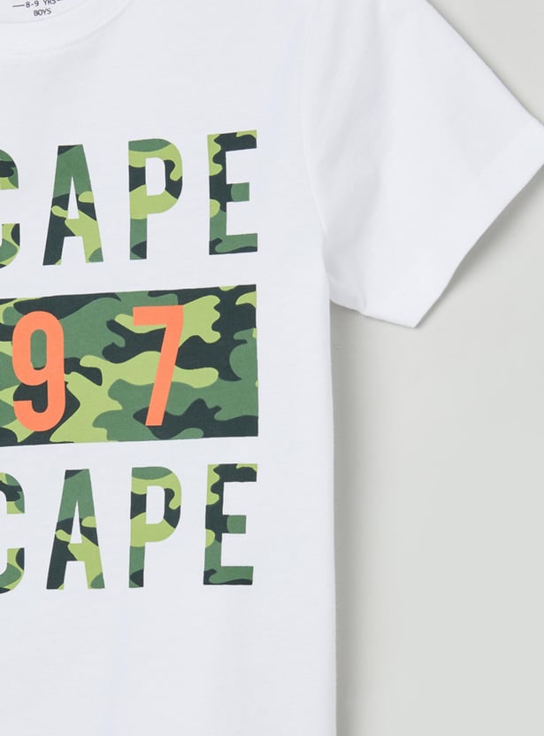 Boys Printed Crew Neck T-shirt