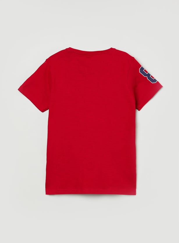 Boys Printed Round Neck T-shirt