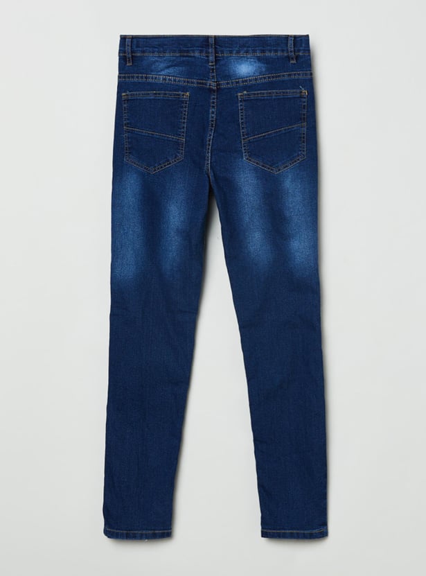 MAX Boys Stonewashed Slim Fit Jeans