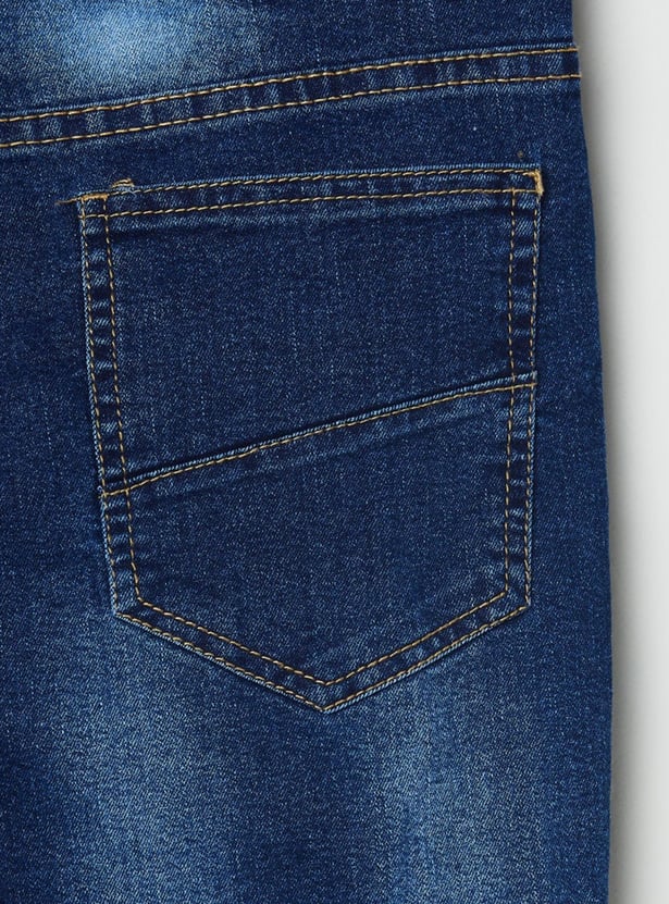 MAX Boys Stonewashed Slim Fit Jeans