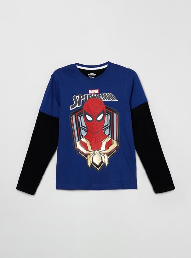 MAX Boys Printed Crew Neck T-shirt