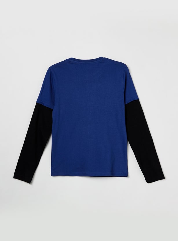 MAX Boys Printed Crew Neck T-shirt
