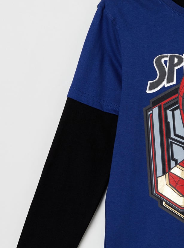 MAX Boys Printed Crew Neck T-shirt