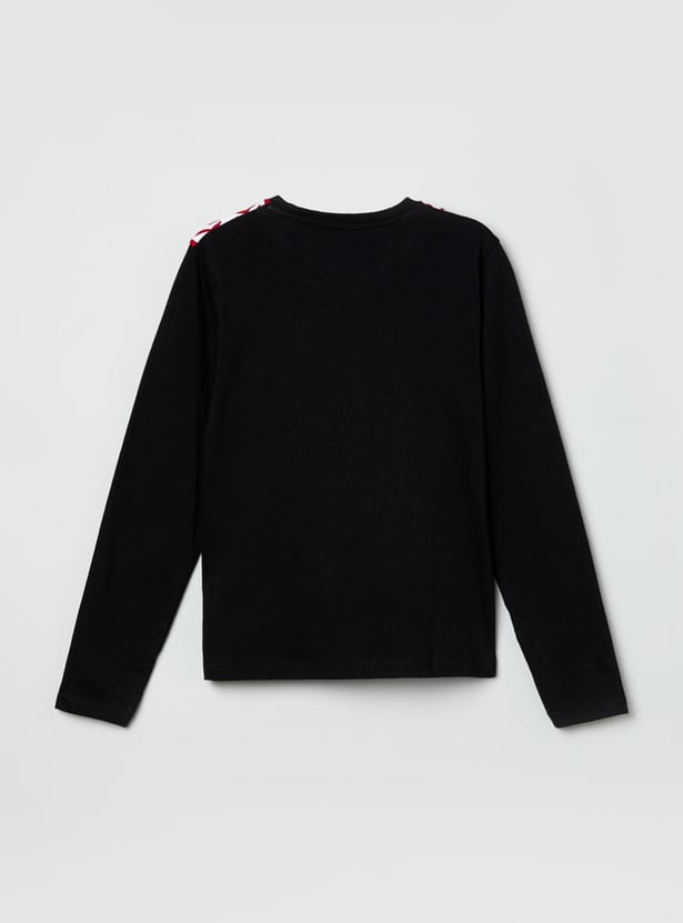 Boys Printed Crew Neck T-shirt