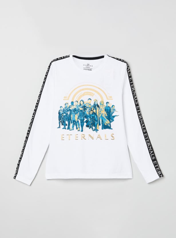 MAX Boys Printed Crew Neck T-shirt