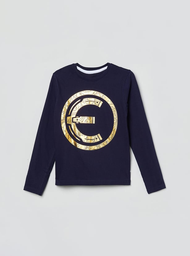 MAX Boys Printed Crew Neck T-shirt