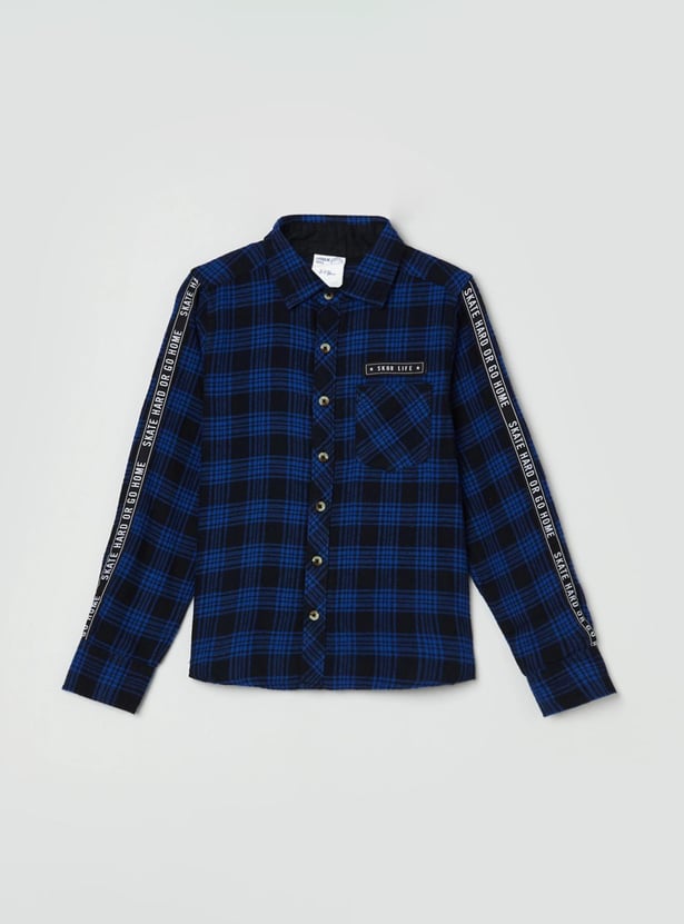 Boys Checked Full Sleeves Shirt