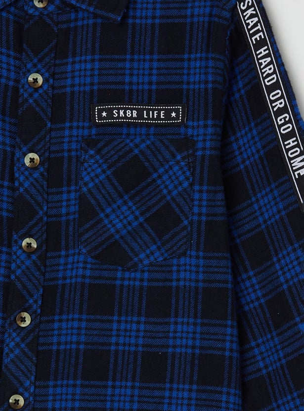 Boys Checked Full Sleeves Shirt