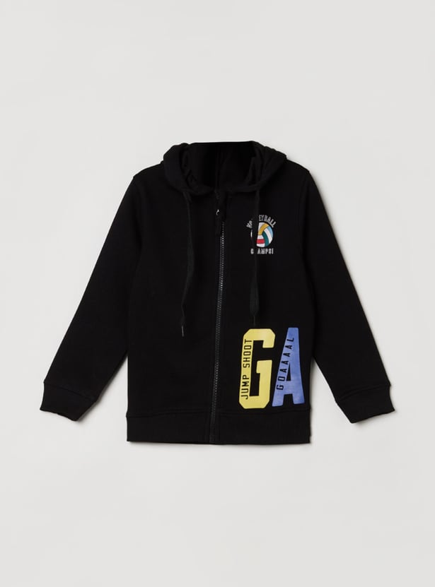MAX Boys Printed Hooded Sweatshirt