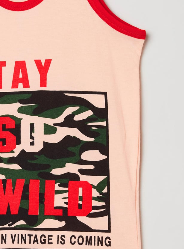 Boys Printed Vests - Pack of 2