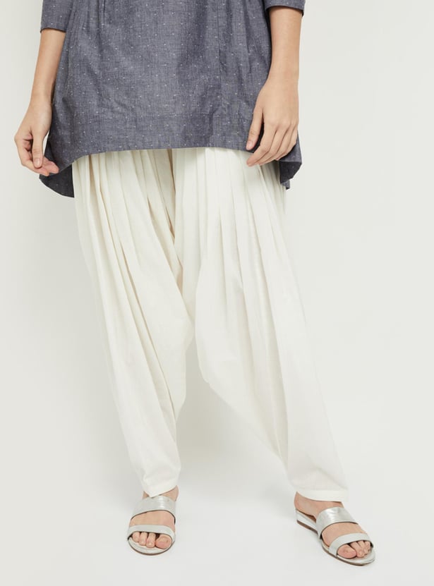 Women Solid Patiala Pants 