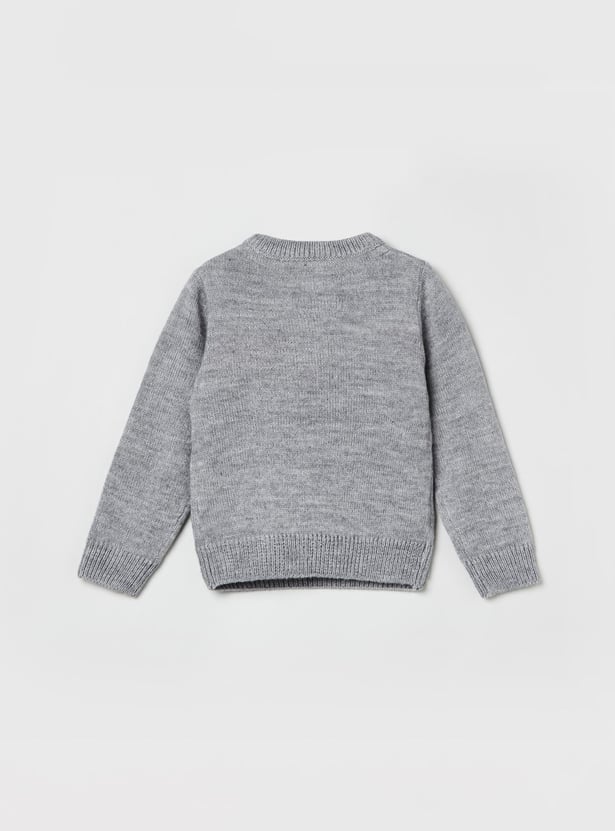 MAX Boys Printed Crew Neck Sweater