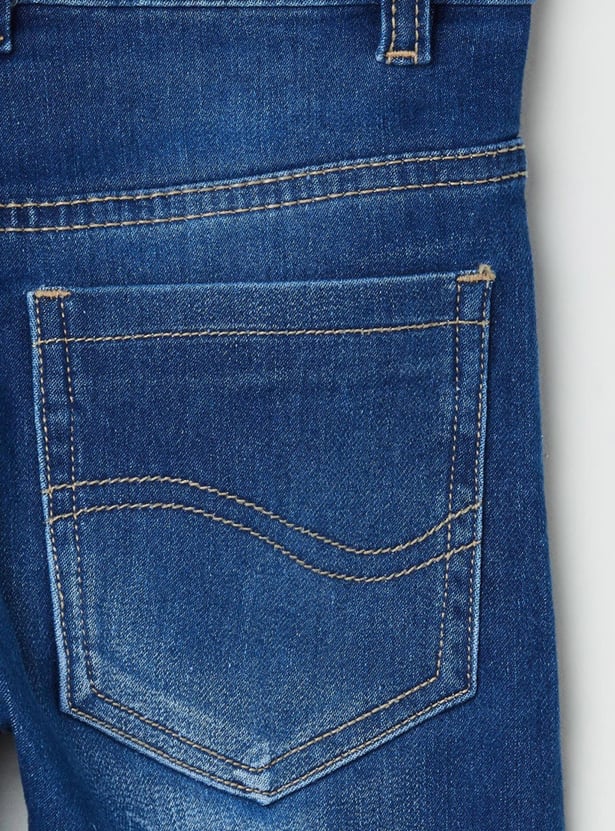 Boys Stonewashed Slim Fit Jeans