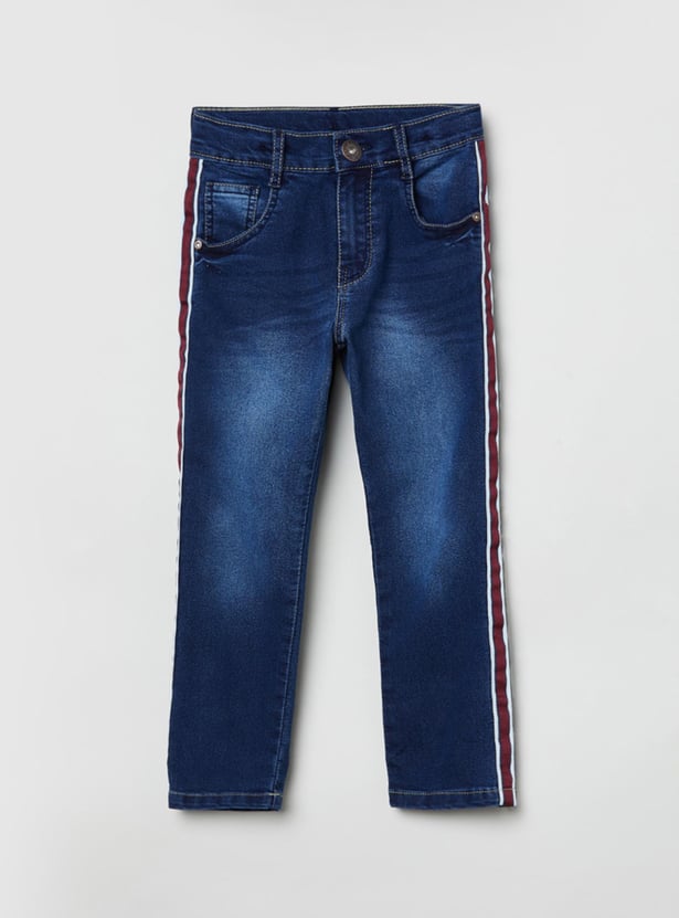 MAX Boys Dark-Washed Slim Fit Denim Jeans