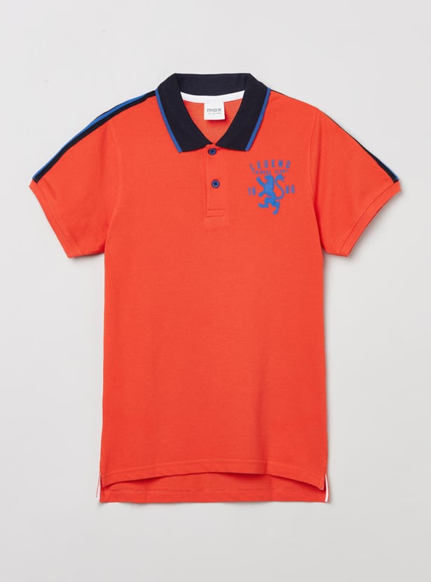 Boys Printed Polo T-shirt
