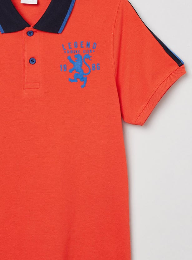 Boys Printed Polo T-shirt