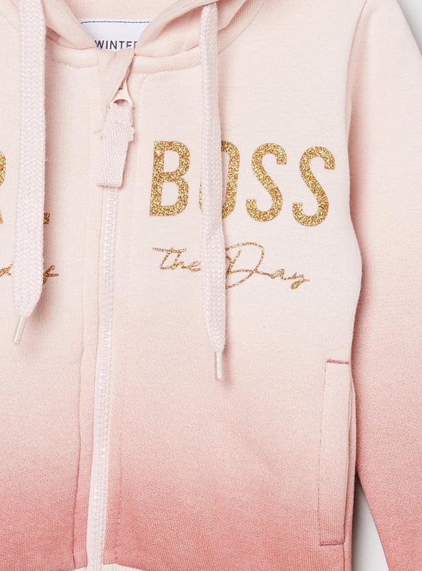 MAX Girls Embellished Hooded Sweatshirt