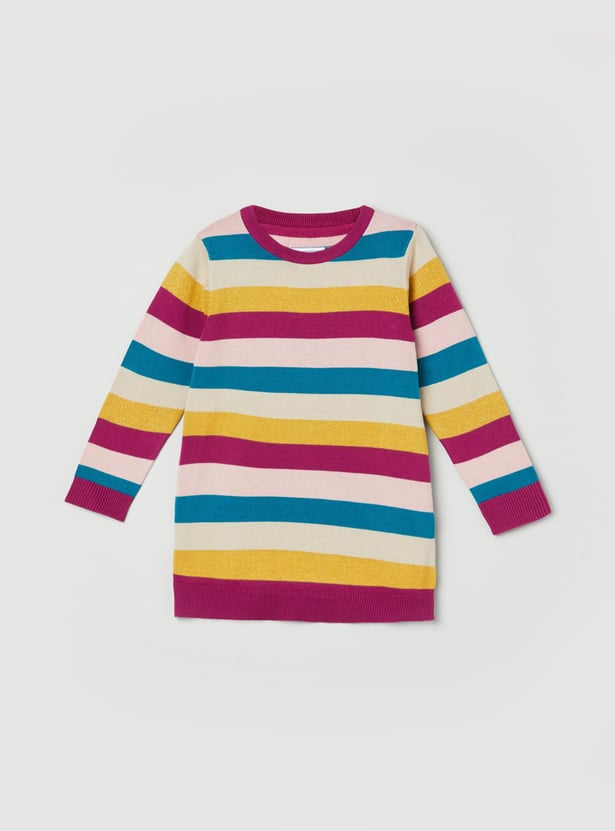 Girls Colourblocked Sweater