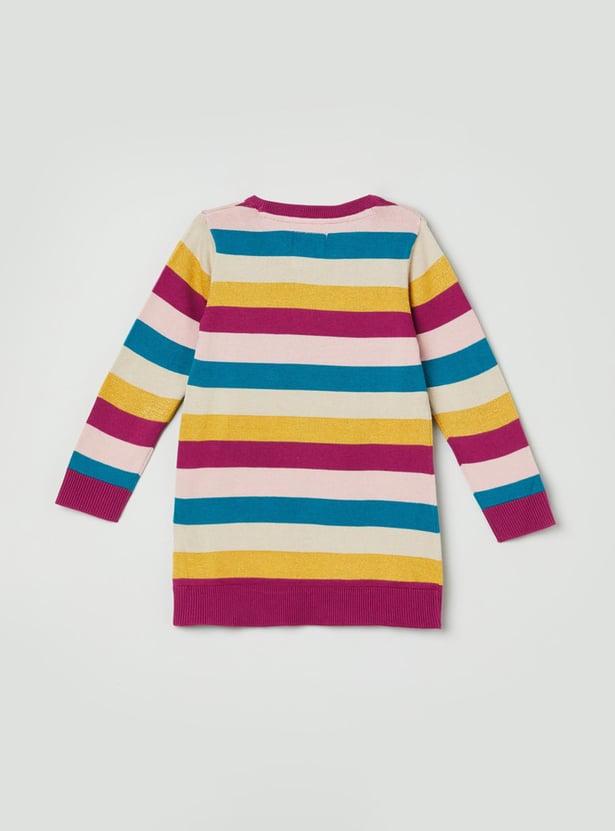 Girls Colourblocked Sweater