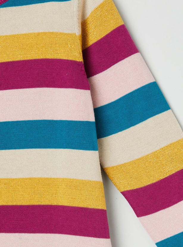 Girls Colourblocked Sweater