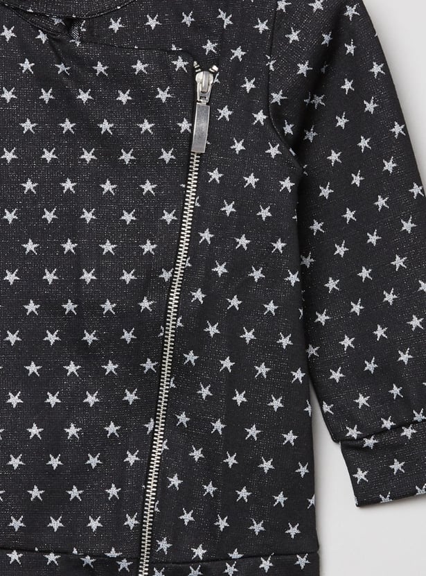Girls Star Printed Jacket